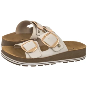 Klapki Jasnobeżowe P7537-22/00-4 (MA1488-a) Maciejka