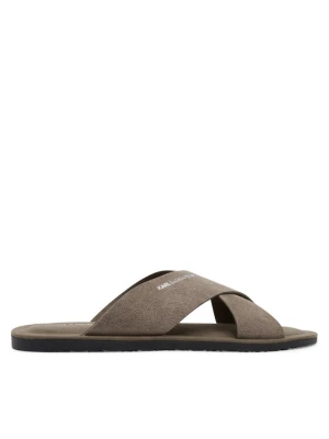 Klapki KARL LAGERFELD Kastor III KL70214 Szary