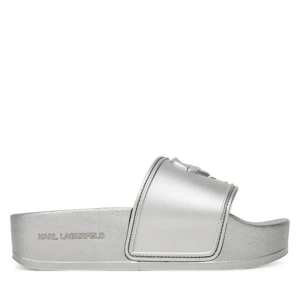 Klapki KARL LAGERFELD Kondo Maxi KL80819M Srebrny