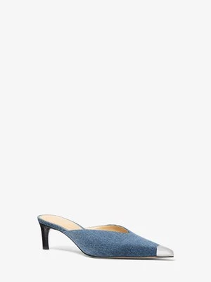 Klapki Kasia z denimu MICHAEL Michael Kors