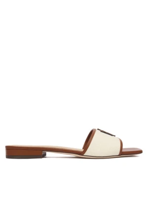 Klapki LAUREN RALPH LAUREN 802P04395003 Écru Kremowy