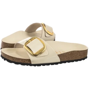 Klapki Madrid Big Buckle High-Shine Ecru 1025298 (BK238-g) Birkenstock