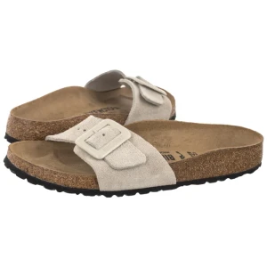 Klapki Madrid Cushion Buckle Suede Oyster Suede Leather 1032992 (BK422-b) Birkenstock