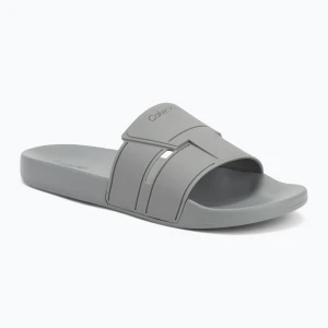 Klapki męskie Calvin Klein HM0HM01752 Pool Slide Double T granite road