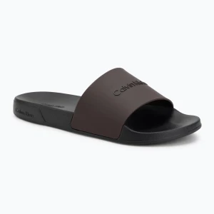 Klapki męskie Calvin Klein HM0HM02107 EssMonobrand black/bordeaux