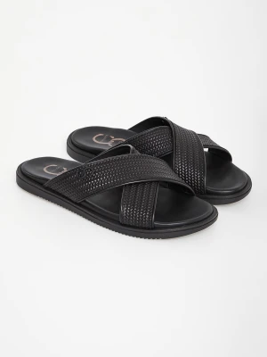 Klapki męskie skórzane CESARE CASADEI