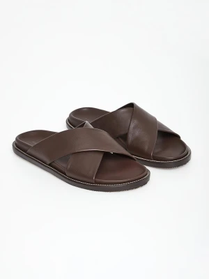 Klapki męskie skórzane PAUL&SHARK