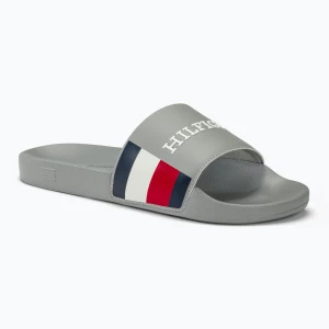 Klapki męskie Tommy Hilfiger RWB Pool Slide antique silver