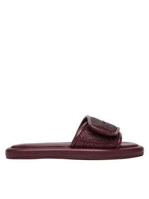 Klapki MICHAEL Michael Kors 40F5SKFA3S Bordowy