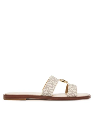 Klapki MICHAEL Michael Kors Ering Flat 40S6ERFS2B Écru Kremowy