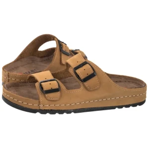 Klapki Miodowe Nubuk Memory BZ110 (BX25-b) Buxa