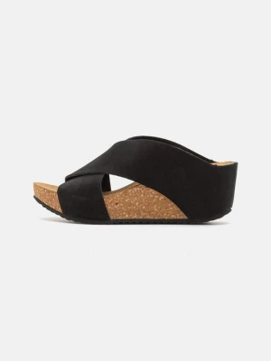 Klapki na obcasie Copenhagen Shoes czarny