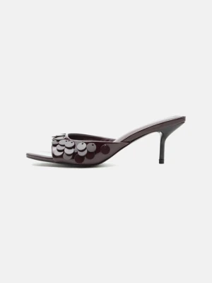 Klapki na obcasie Even&Odd By Zalando bordowy
