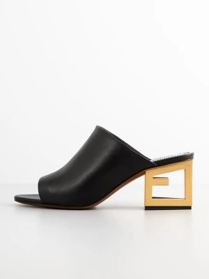 Klapki na obcasie Givenchy czarny