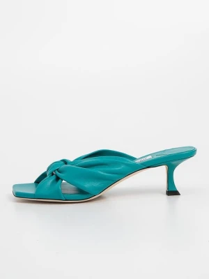 Klapki na obcasie Jimmy Choo niebieski