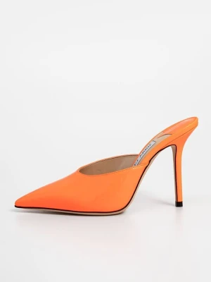 Klapki na obcasie Jimmy Choo pomarańczowy