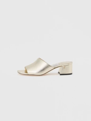 Klapki na obcasie Jimmy Choo żółty