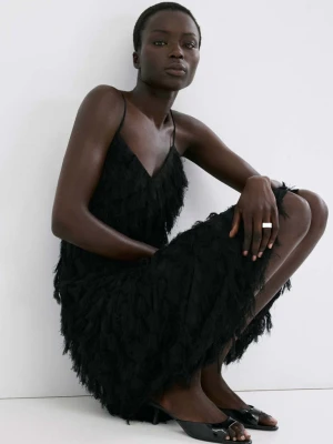 Klapki na obcasie kaczuszka czarny - Kobieta - - MANGO