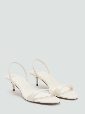 Klapki na obcasie kaczuszka kremowy / écru - Kobieta - - MANGO