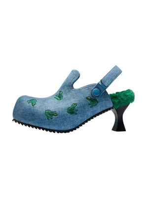 Klapki na obcasie Koi Footwear niebieski