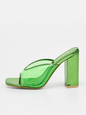 Klapki na obcasie Koi Footwear zielony