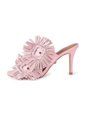 Klapki na obcasie Kurt Geiger jasnoróżowy