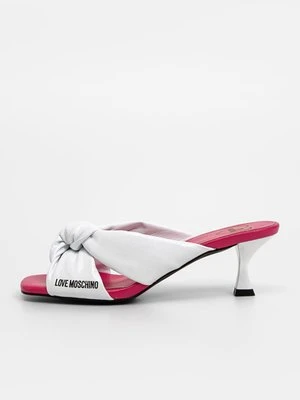 Klapki na obcasie Love Moschino