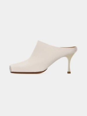Klapki na obcasie MM6 Maison Margiela mleczny