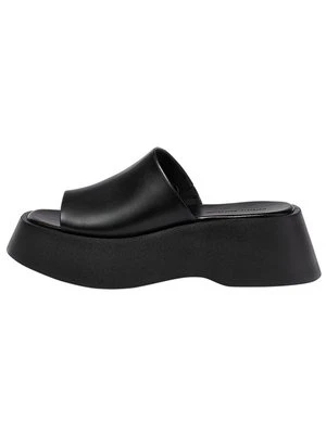 Klapki na obcasie PULL&BEAR czarny