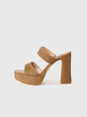 Klapki na obcasie Steve Madden koniakowy