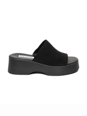 Klapki na obcasie Steve Madden czarny