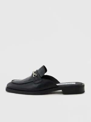 Klapki na obcasie Steve Madden czarny