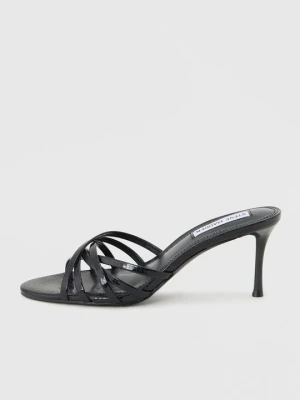 Klapki na obcasie Steve Madden czarny