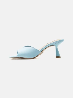 Klapki na obcasie Steve Madden jasnoniebieski