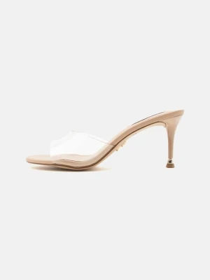 Klapki na obcasie Steve Madden mleczny