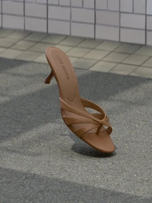 Klapki na obcasie Steve Madden wielbłądzi