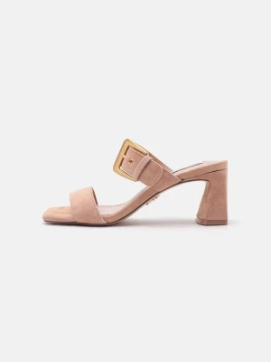 Klapki na obcasie Steve Madden wielbłądzi