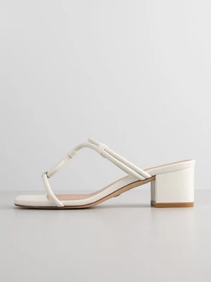 Klapki na obcasie Stuart Weitzman biały