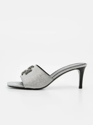 Klapki na obcasie Tory Burch czarny