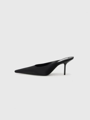 Klapki na obcasie Victoria Beckham czarny