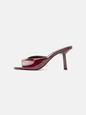 Klapki na obcasie Zign By Zalando ciemnoczerwony