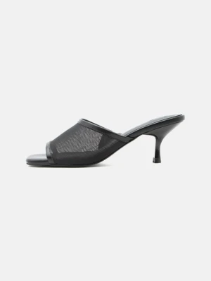 Klapki na obcasie Zign By Zalando czarny