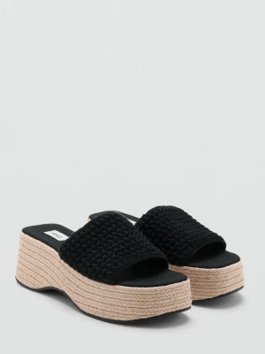 Klapki na platformie czarny - Dziewczyna - - MANGO TEEN