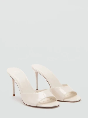 Klapki na szpilce biały - Kobieta - - MANGO