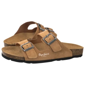 Klapki Oban Suede W Cognac Brown PLS80009 879 (PE40-b) Pepe Jeans
