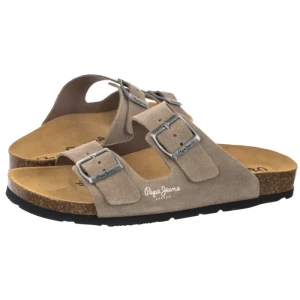 Klapki Oban Suede W Taupe Beige PLS80009 951 (PE40-c) Pepe Jeans