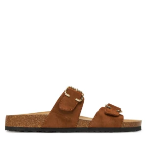 Klapki ONLY Shoes Onlmaxi-13 Pu Strap Buckle 15331392 Brązowy