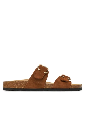 Klapki ONLY Shoes Onlmaxi-13 Pu Strap Buckle 15331392 Brązowy