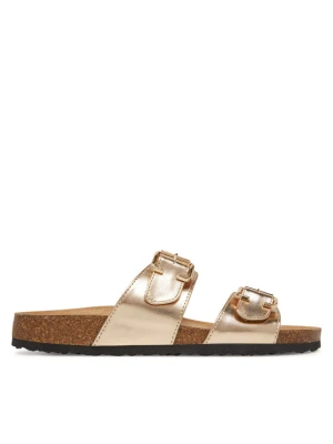 Klapki ONLY Shoes Onlmaxi-13 Pu Strap Buckle 15331392 Złoty