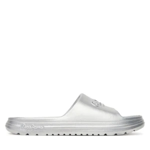 Klapki Pepe Jeans Beach Slidemet PLS70165 Srebrny